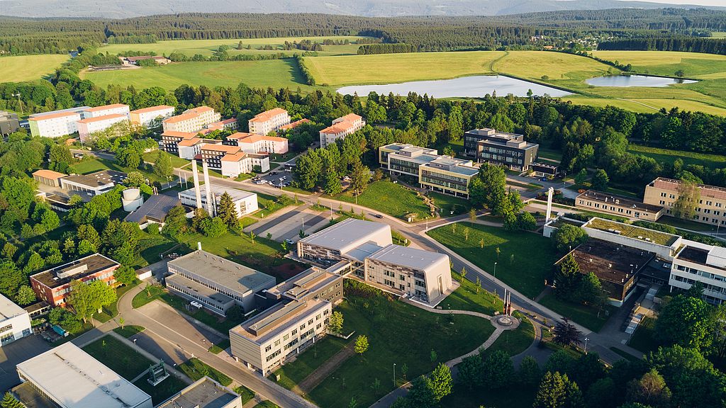 Luftaufnahme des Campus